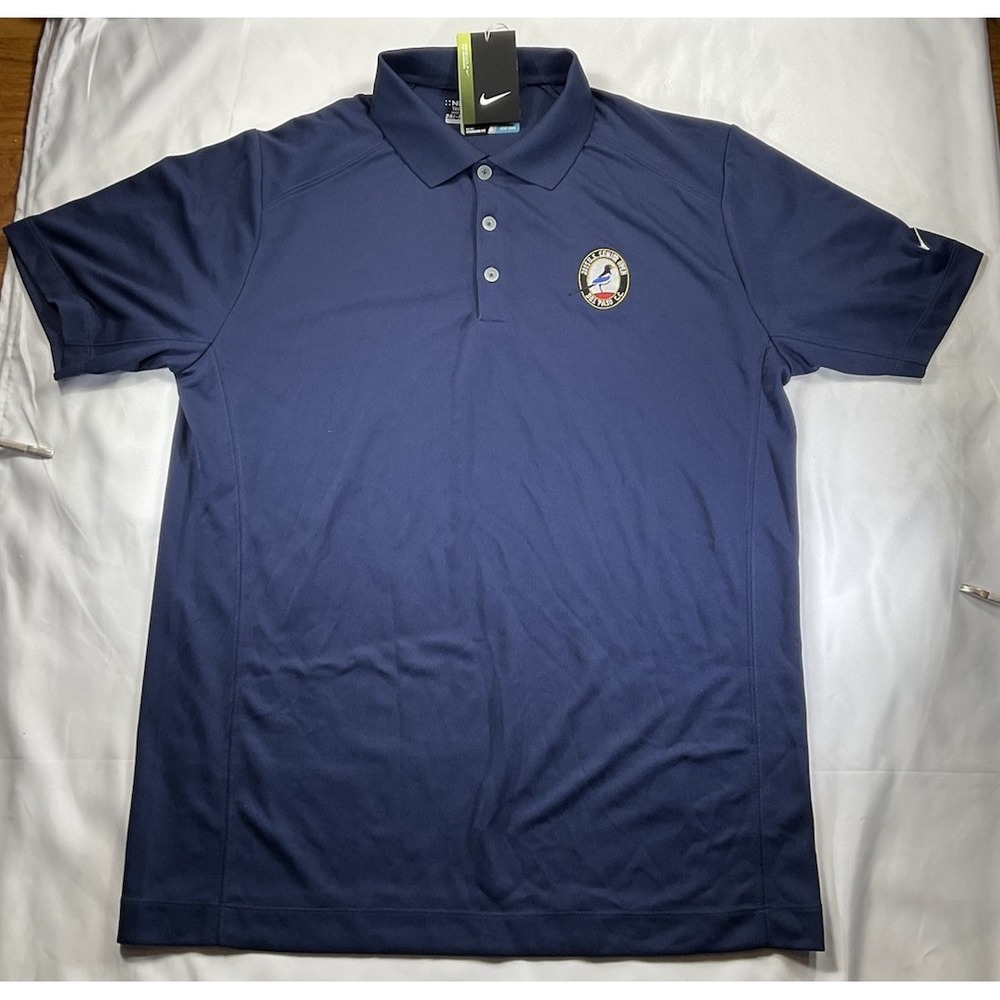Nike 2015 US Senior Open Golf Del Paso CC Blue Dri Fit Polo Size Large 9